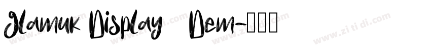 Glamuk Display   Dem字体转换